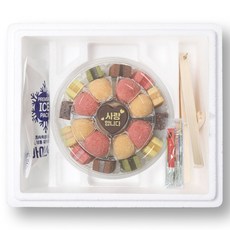 이버스데이 VIP 떡케이크 선물세트 생일 케익 기념 생신 칠순 어버이날 부모님생신 부모님선물추천, V/떡케이크A/꽃12/리본문구/거치대, 1세트, 2kg