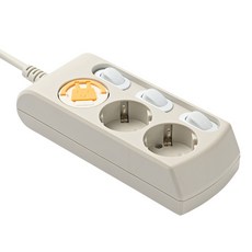 납작 멀티탭 고용량 누전 차단 개별 1M ZOA-301, 1개, 그레이