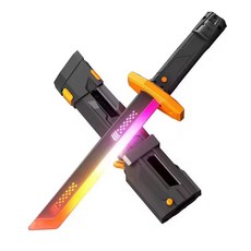 UB 스틸 블레이드 검 광선 LED 분사 충전식 진격의 거인, 1개, 단검_오렌지