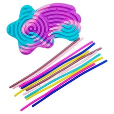 스트링 아트 팝잇 실리콘 피젯토이 푸시팝 푸쉬팝 집중력 소근육발달 스트레스 해소, 별똥별, 1개