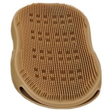 비비또 실리콘 부드러운 아기목욕장갑 베이비타월, 헤이즐넛, 1개