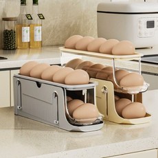 유스툴 계란 보관함 트레이 냉장고 달걀 슬라이드 보관함, 에그 밀크그레이