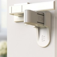 이플레이스 현관문 잠금장치 무타공 걸쇠 이중잠금 WT3068-5G, 화이트, 1개