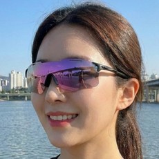 Supplypro 초경량 러닝 스포츠선글라스 자외선차단 편광 23g, 1개, 퍼플블랙