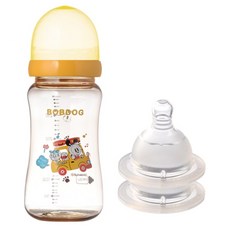Little Bob Dog PPSU 奶嘴奶瓶 300ml 奶嘴 2 只裝, 黃色, 1組