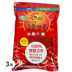 남영양농협 국산 고춧가루 보통맛, 1kg, 3개