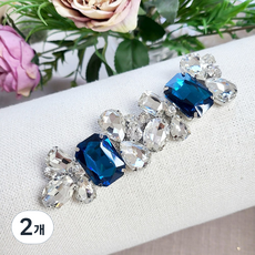 보석모티브 N-037, 백금도금, 2개, 인디콜라이트