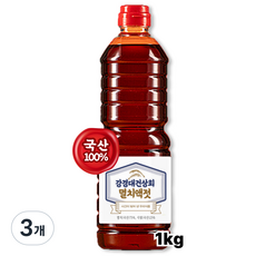 강경대건상회 토굴숙성 국산 멸치액젓 골드, 3개, 1L