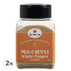 더테이스트랩 백후추 가루 파우더 분말 화이트 페퍼, 2개, 65g