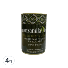 만자니아 슬라이스 올리브, 4개, 405g