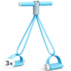 비테모 고탄력 4선 튜빙밴드 좌우 분리 결합형 홈트레이닝, 블루, 3개