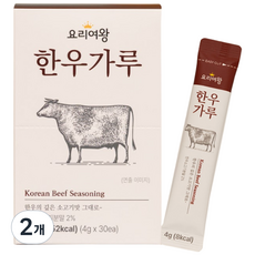 요리여왕 스틱육수 가루육수 한우가루, 2개, 120g
