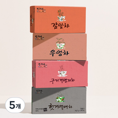 [본사직영] 다예100% 국산 건강한 굿모닝 티타임 4종(감잎차8T+우엉차8T+구기결명자차8T+헛개열매차8T), 5개, 32개입, 24.8g