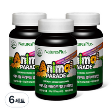 애니멀퍼레이드 멀티비타민 3병 세트 (60정 x 3), 60정, 6세트