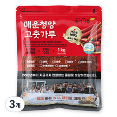 청양 김치용 매운 고춧가루 1kg, 3개