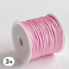 나일론 폴리 매듭실 0.8mm 팔찌 키링 스트랩 만들기, 16.연핑크, 3개