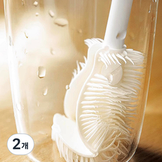 컵 병 틈새 브러쉬 화이트 31.5cm, 2개, 화이트(White)