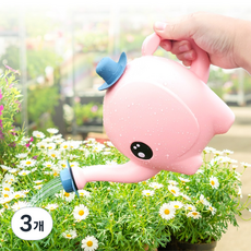 미소라인F 코끼리 물조리개 물뿌리개 원예 분무기, 핑크, 3개