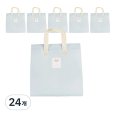 일회용 피크닉 도시락 미니 보냉백 보냉가방 쿨러백 대형 (스티커 포함), 24개, 블루