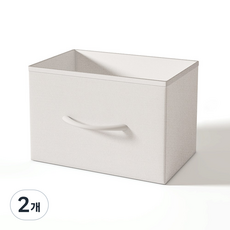 소웰홈 패브릭 다용도 수납함, 2개, 화이트