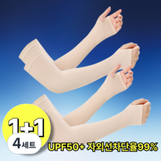 아트스킨 여성 골프 팔토시 UV차단 스킨 손등 쿨토시, 4세트, 스킨1+스킨1
