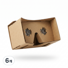 카드보드 VR 헤드셋 스마트폰 가상현실 안경 3D 체험용, 6개, A-핸디형