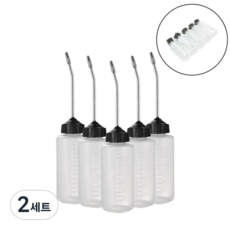 INVEN* 다목적 쇠노즐 오일통 5pcs (미싱 런닝머신 벨트), 2세트, 120ml
