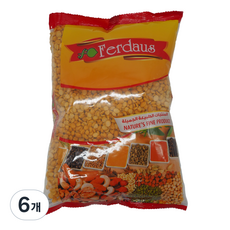 Ferdaus Chana Dal 차나 달/이집트콩, 800g, 6개