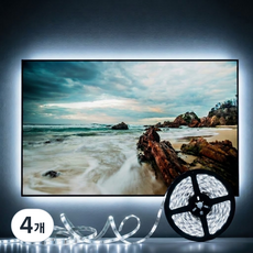 원그리드 USB LED 스트립 10m 잘라쓰는 줄조명 라인조명, 4개, 주광색