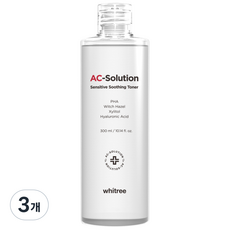 휘트리 아크솔루션 센서티브 수딩 토너 / 순한 약산성 사춘기 성인 트러블 파하 위치하젤, 300ml, 3개