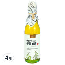 [마음쏙] 가족의 건강 저온압착 생들기름, 4개, 350ml