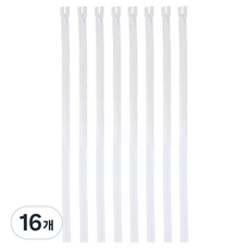 60cm 콘솔지퍼 23인치 콘실지퍼 숨은지퍼, 16개, 화이트(501)