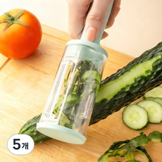 상덕 주방용 다기능 채소 과일 필러 껍질 제거기 보관형 채칼, 5개, 푸른 색