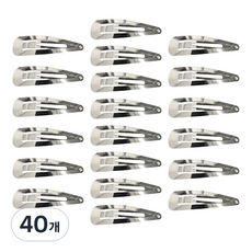 리본빌 헤어핀만들기 리본공예재료 똑딱핀 핀대 무니켈똑딱핀, 삼각 똑딱핀 7cm, 40개