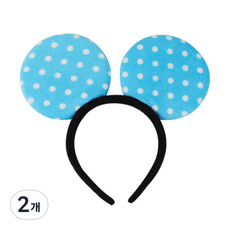 피플스파티 도트마우스머리띠 4개입, 2개, 블루