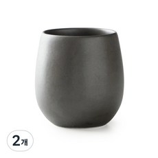 오리가미 커피 테이스팅 머그 플레이버 컵 배럴 S 210ml, 2개, 매트 블랙
