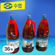 멸치액젓 제주 서귀포 수협 4년 자연발표 무첨가물 진한 원액 2kg (1.8L), 36개, 1.8L