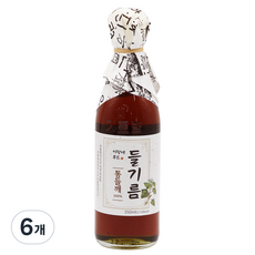 이장네 저온압착 참 고소한 통들기름100퍼센트_, 6개, 350ml