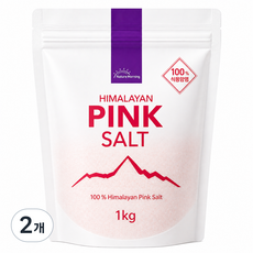 네이처모닝 히말라야 핑크솔트 가는입자, 1kg, 2개