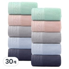 록신 프리미엄 데일리 순면 코마사 수건 40수 부드러운 호텔타월 10장세트 호텔 수건, 믹스, 30개