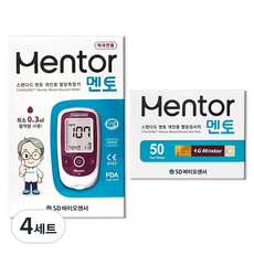 SD바이오센서 멘토 혈당측정기+검사지 50매, 4세트, mentor