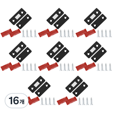 리빙준 가구경첩 빠찌링 미닫이문 자석 도어캐치 블랙, 16개
