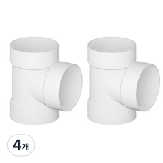 JG산업 (정품) 국산 PVC 티 정티 T 50파이 50A 50mm 연결T 50A, 4개