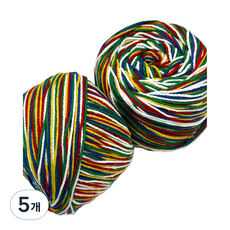 전통 오색실 60g/180g (대 소) 2가지 점안의식 불교의식 사찰의식 민속 불교용품, 5개, 오색실 대