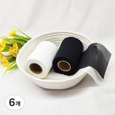 실크심지 10cm 18M(20마), 6개, 검정+흰색