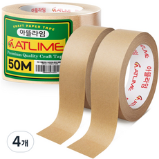 아뜰라임 크래프트 찢어쓰는 종이 테이프 24mm 50m, 4개