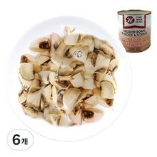 (배터짐)차이나 THP 양송이피스 P/s 양송이 통조림 짬뽕 마라탕 중화요리, 2.8kg, 6개