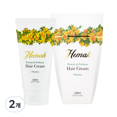 헤막 단백질 앤 퍼퓸 헤어크림 프리지아 / 손상모발용 노워시 트리트먼트 헤어에센스, 2개, 150ml