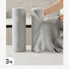주방 극세사 다용도 빨아쓰는 행주 청소 타월 걸레 50매 25x25cm 대용량, 3개, 그레이