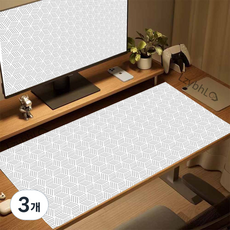 생활방수 게이밍 키보드 마우스 장패드 400X900X3MM, 3개, 흰색